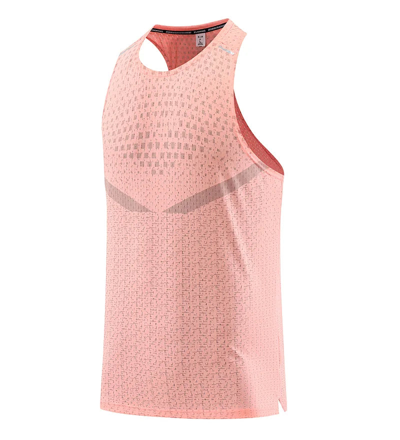 Men Gym Vest Breathable Mesh track and field Summer Cool Beach Travel Undershirt Basketball Training Fashion Running Tanks Top
