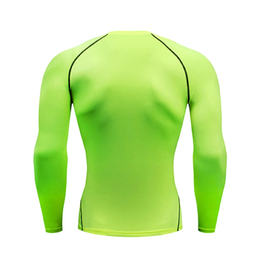 Men's Sports Top Quick Dry Compression Sportswear Second Skin Gym Workout  Jogging sport Long Sleeve Fitness T-Shirt Men