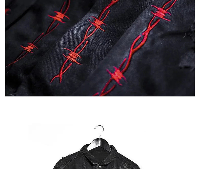 Gym Mens Denim Jacket Fashion Motorcycle Jeans Jackets Men Causal Cotton Black Sports Sweatshirt Fitness Man Outerwear Coat