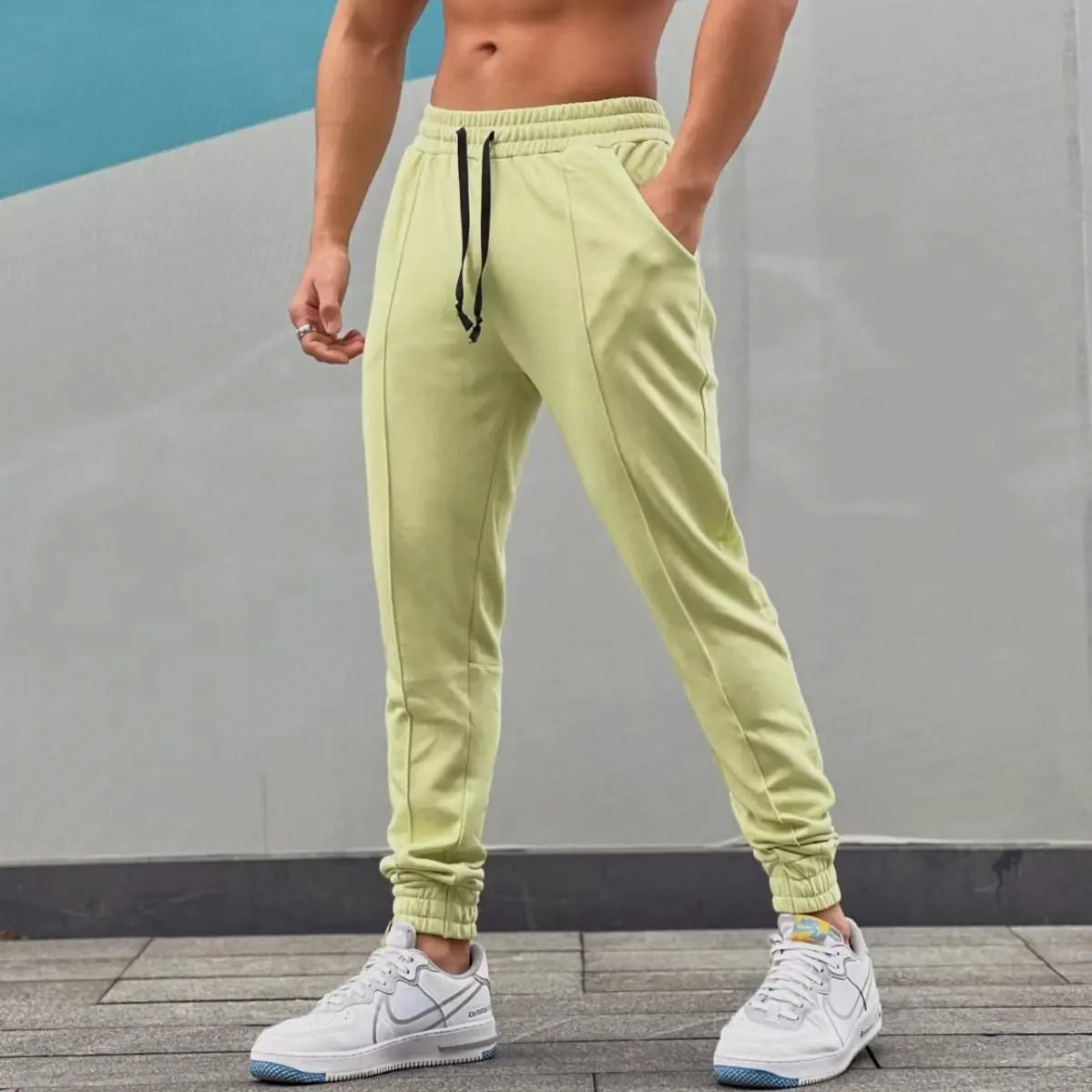 Gym Fitness Sports Pants Men's Trousers Cotton Open Crotch Erotic Outdoor Sex Casual Running Joggers Basketball Sweatpants Men