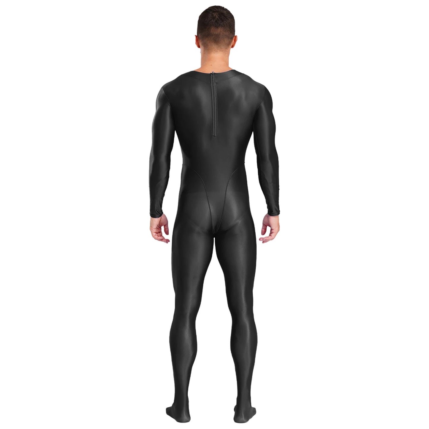 Gymnastics Wrestling Slim Fit Sport Jumpsuits Men Ling Sleeve Footed Body Legging Breathable Workout Gym Costumes Accessory