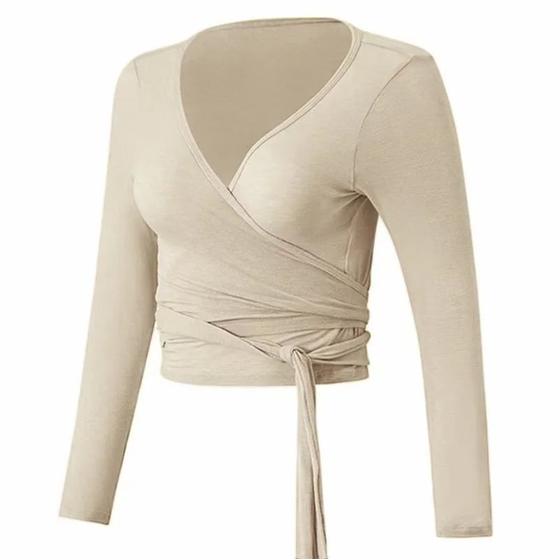 Gym Thin Sexy Strappy Cross Top Breathable Yoga Wear T Clothing Running Cover-up Fitness Wear Long-sleeved Shirts Yoga Pilates