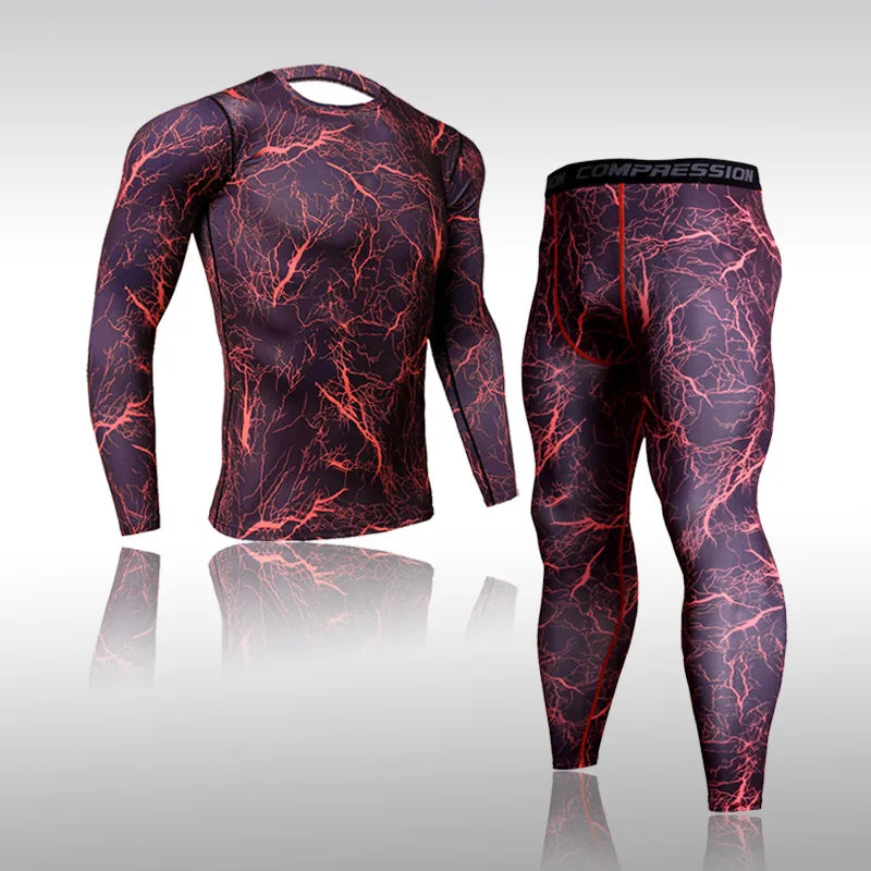 Men's Compression Sport Suits Gym Tights Training Clothes Workout Jogging Set Running Rashguard Tracksuit Sportswear For Men