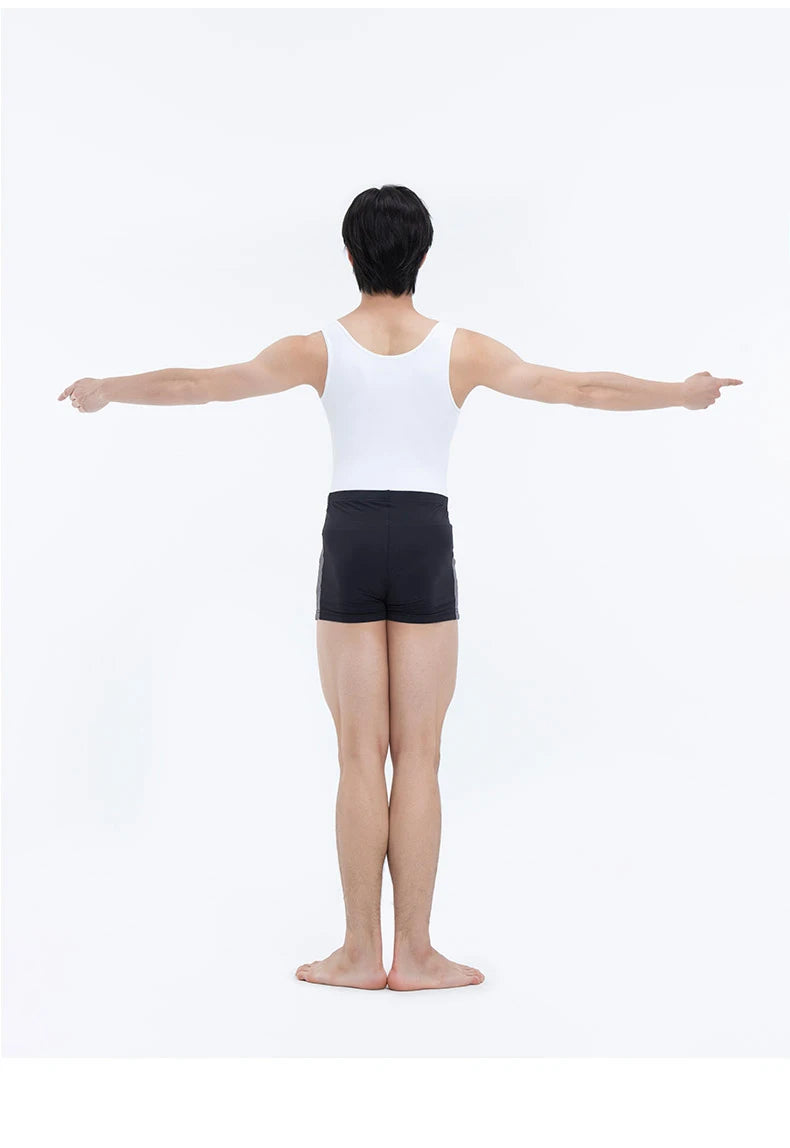 Ballet men's dance wear tights onesies vest nylon color matching training clothing professional gymnastics cloth