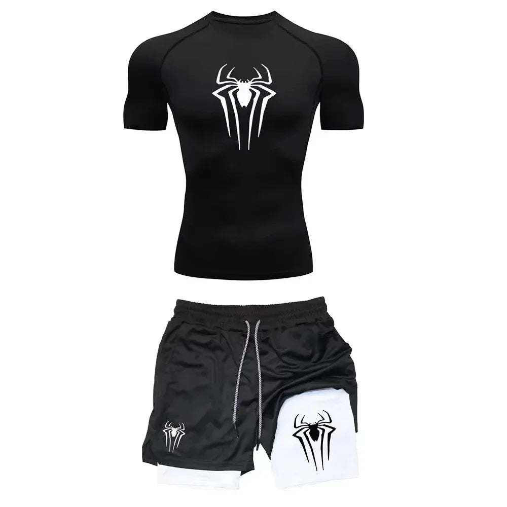 Running Men Gym Sportswear Sports Set Tracksuit Sweatsuit Football Clothing Jogging Fitness Wear Training Summer Suit