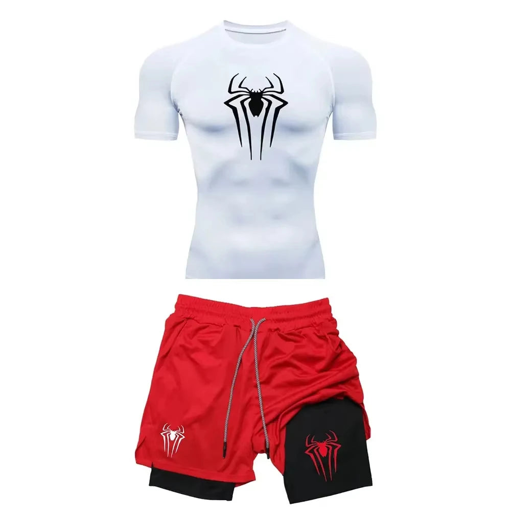 Running Men Gym Sportswear Sports Set Tracksuit Sweatsuit Football Clothing Jogging Fitness Wear Training Summer Suit