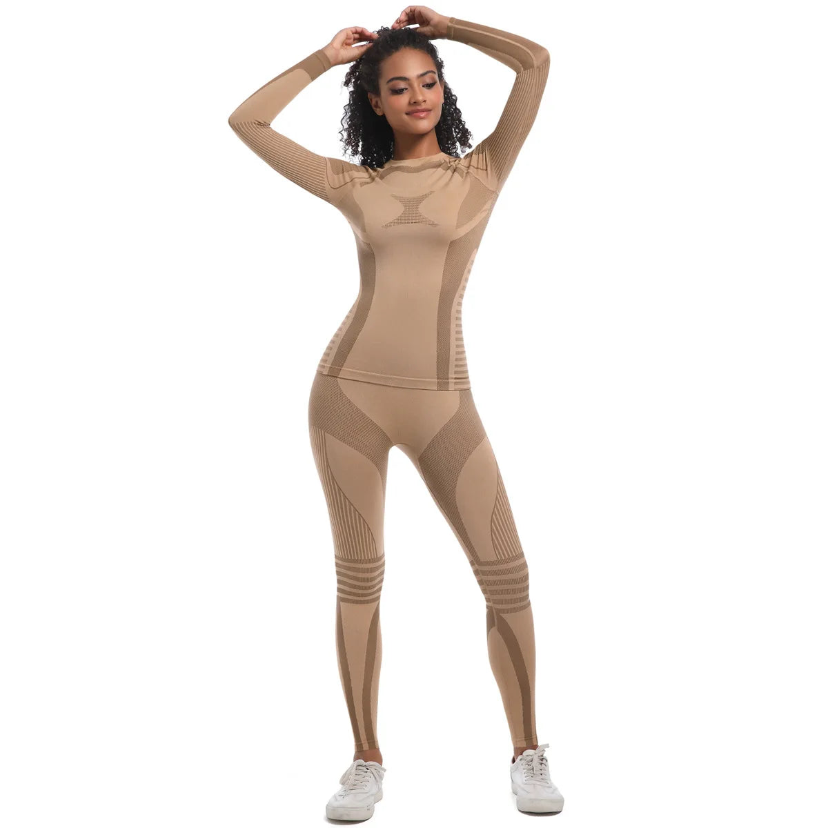 Women Girl Skiing Underwear Set Fitness Workout Thermal Gym Ski Snowboarding Sport Running Hiking Jogging Yoga Exercise Suit A84