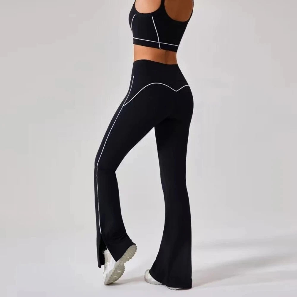 Yoga Set 2 Pieces Workout Outfits Fitness Sportswear Gym Tracksuit High Waist Leggings Sports Bra Wear Women Cycling Set