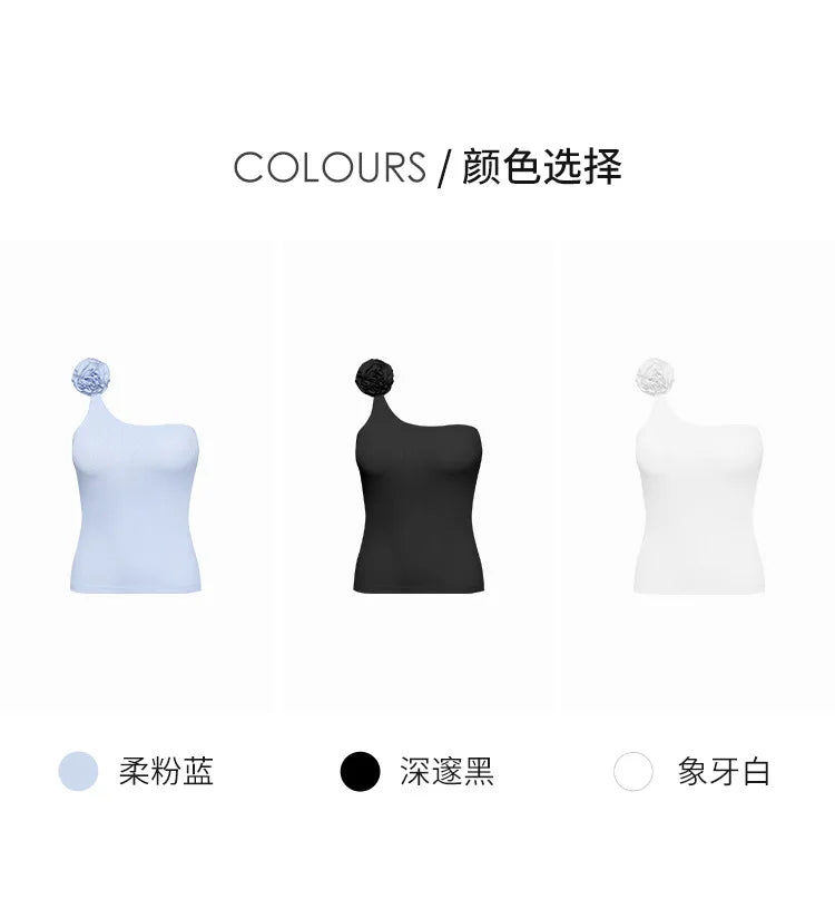 Sportswear Woman Gym Sports Bra Yoga Clothing Sleeveless One-Shoulder Tops Women's Slim Fit Training Running Workout Sports Vest