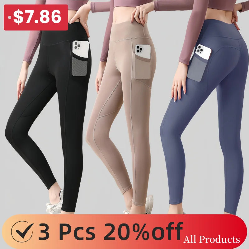High Waist Jogger Mesh Side Pocket Fitness Gym Legging Sport Outfit for Woman Yoga Wear Tight Gym Workout Running Bike Clothing