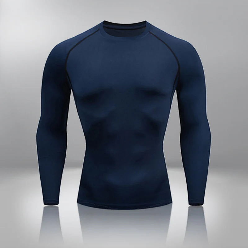 Gym Tight Training Clothing Workout Jogging Sports Set Fitness Men's Compression Thermal Underwear Top Trousers Sportswear