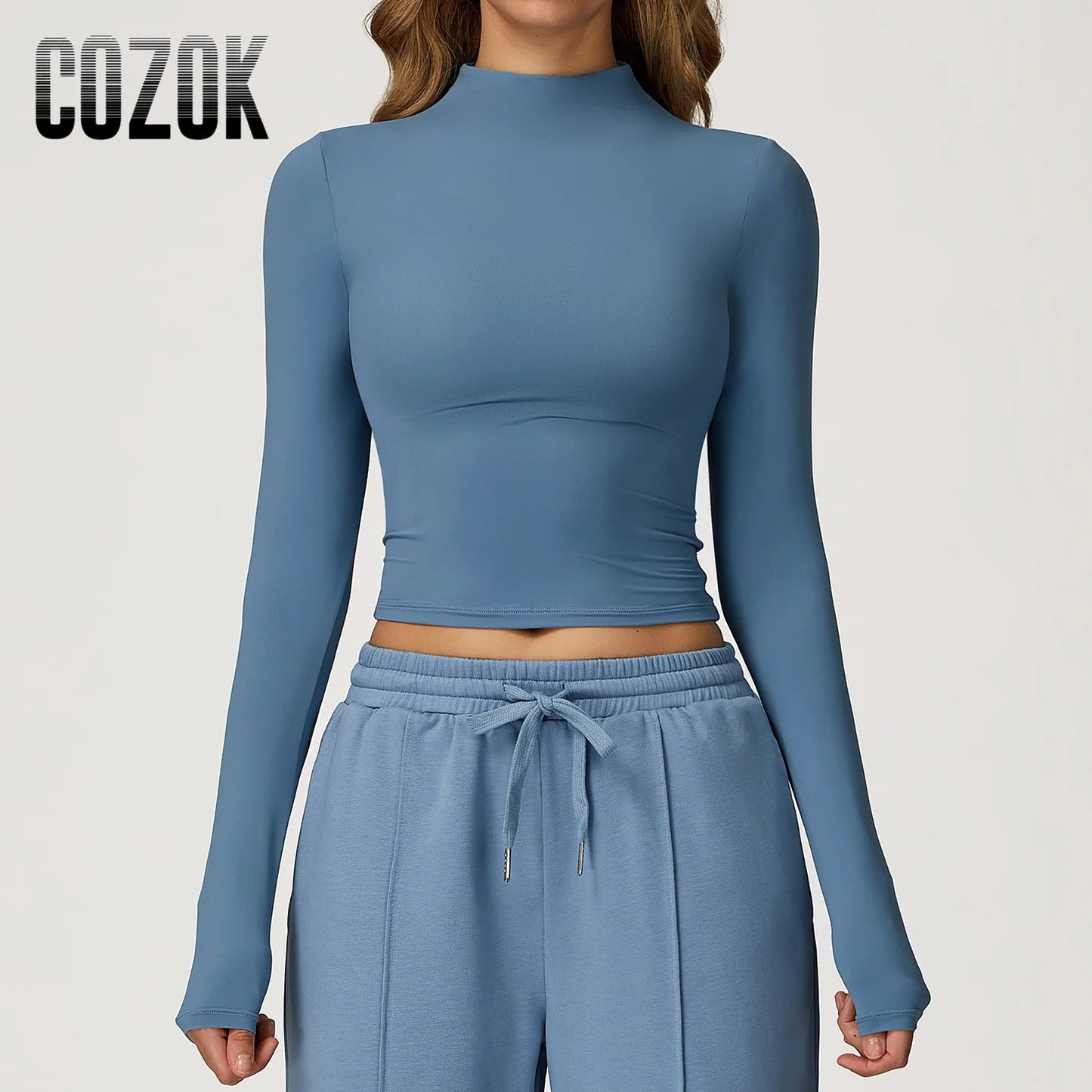 Yoga Shirts for Women 2025 Long Sleeve Quick-drying Fitness Sports Top Gym Clothes Workout Top High-necked Versatile Outer Wear