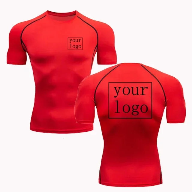 Men and Women Are Suitable for Jogging, Training, and Gym Customization of Tight Fitting T-shirts with Design Logos and Original