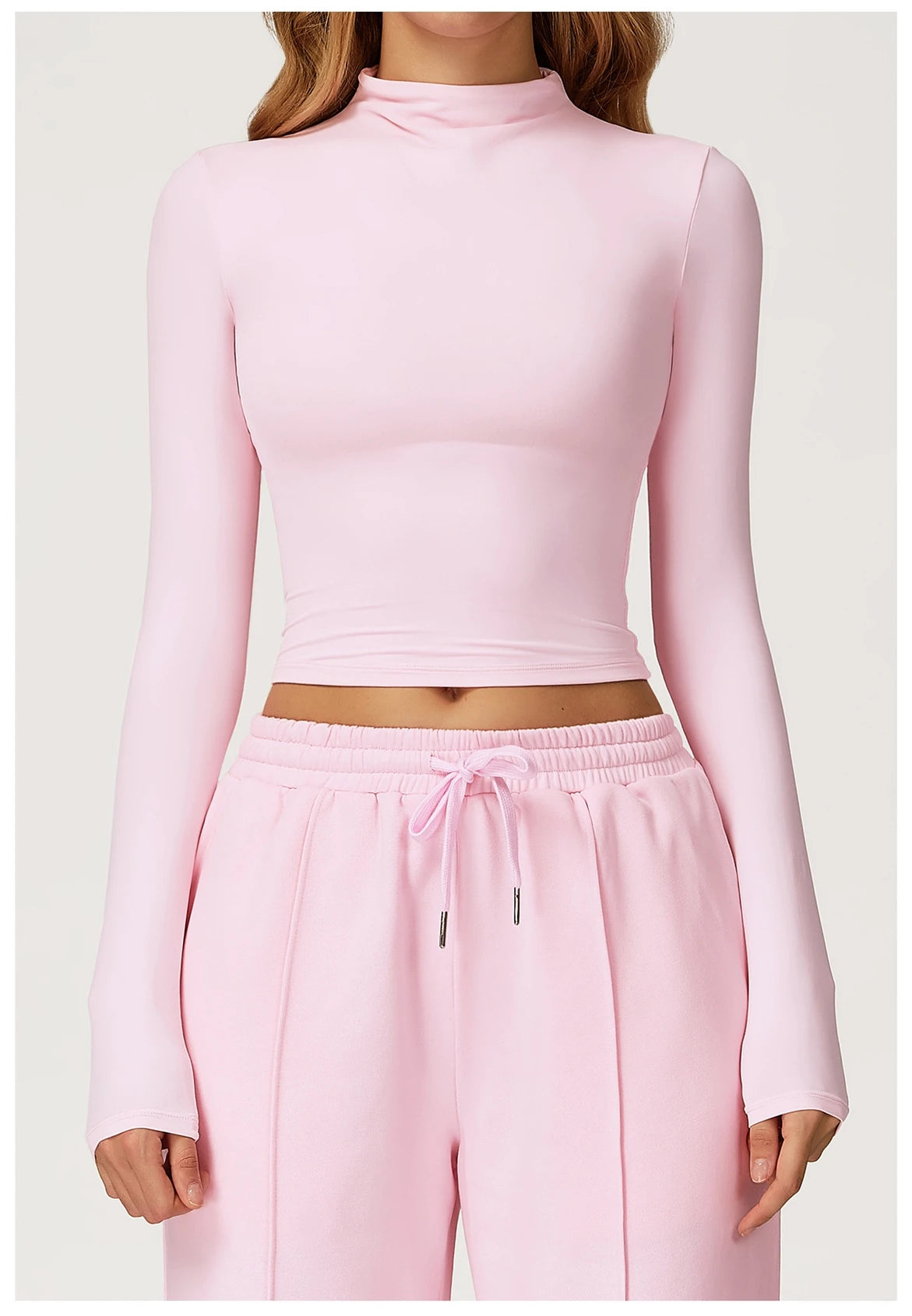 Yoga Shirts for Women 2025 Long Sleeve Quick-drying Fitness Sports Top Gym Clothes Workout Top High-necked Versatile Outer Wear