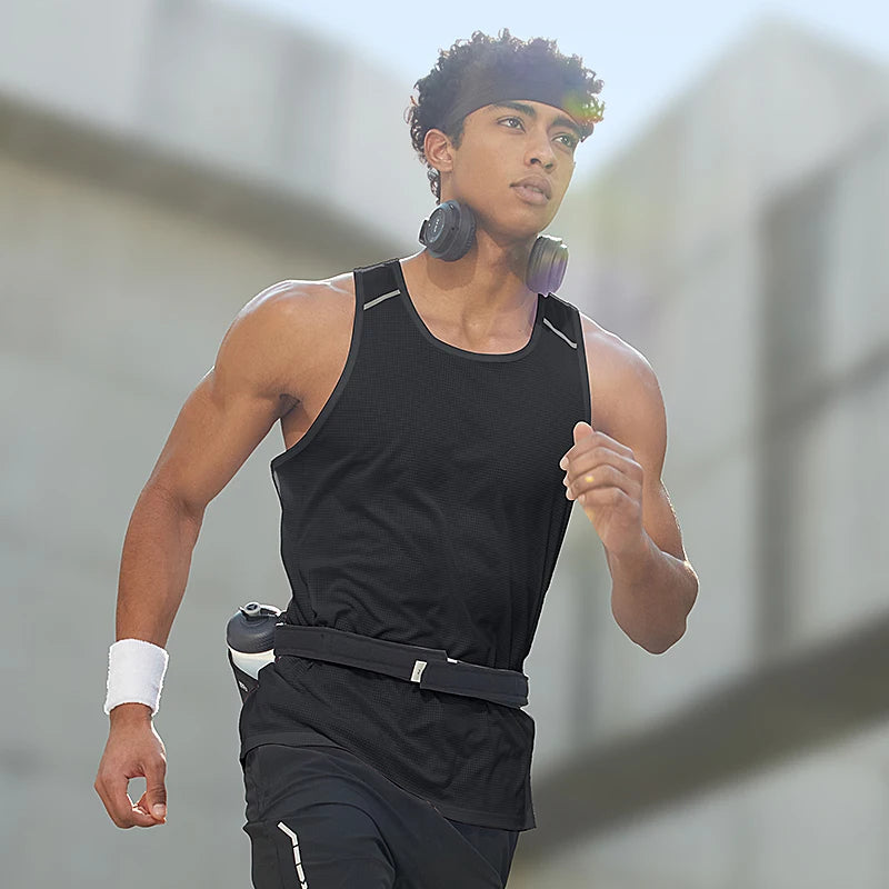 Men Sportswear Man Gym Fitness Vest Male Sportwear Sleeveless T-shirt Athletics Running Clothing Hiking Vests Men's Tracksuit