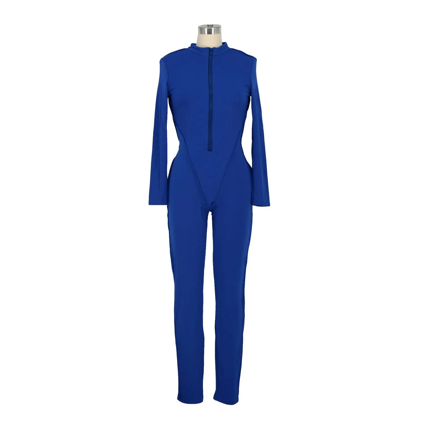 Women Sportwear Yoga Jumpsuit Zip Long Sleeve Outfit Fitness Tracksuit Tight One-piece Gym Overalls Sports Bodysuit