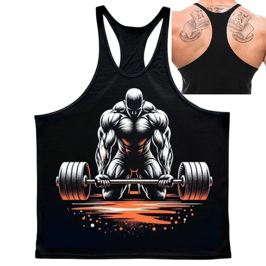 Gym Top Men Bodybuilding Shirt Fitness Men's Vest Singlet Sleeveless Sweatshirt Man Clothes Clothing Loose Vests Singlets
