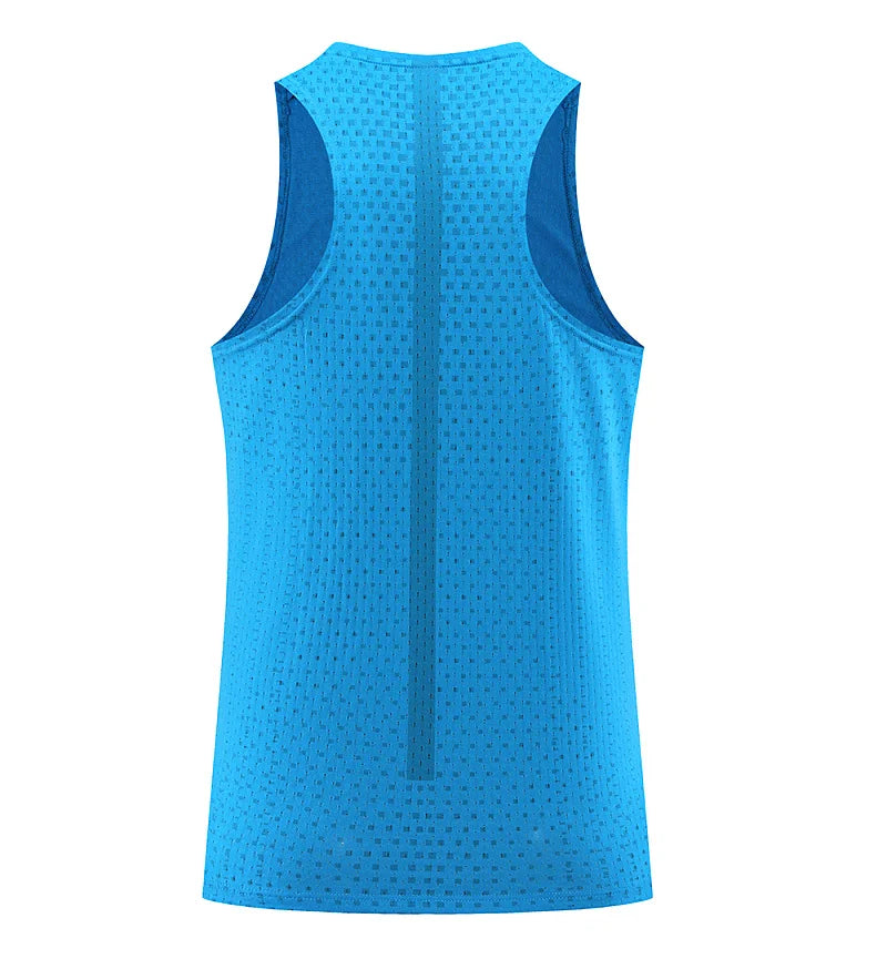 Men Gym Vest Breathable Mesh track and field Summer Cool Beach Travel Undershirt Basketball Training Fashion Running Tanks Top