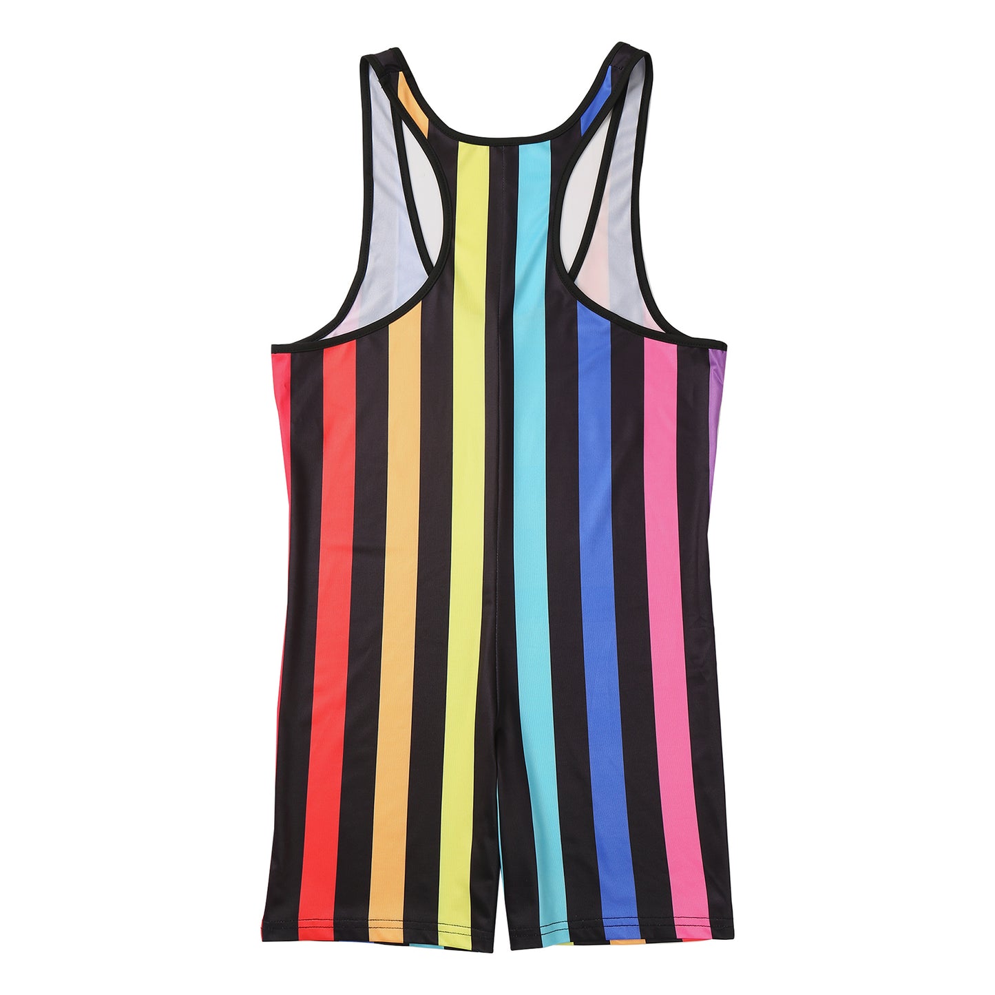 Men's Swimwear Gym Sports Yoga Gymnastics Leotard Bodysuits Striped Jumpsuit Swimming Suits Workout Wrestling Singlet Bodysuit
