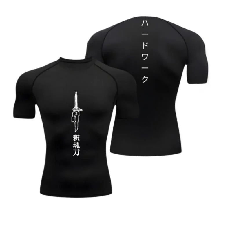 Men's compression shirt sportswear running fitness gym compression anime Fushiguro gym clothing