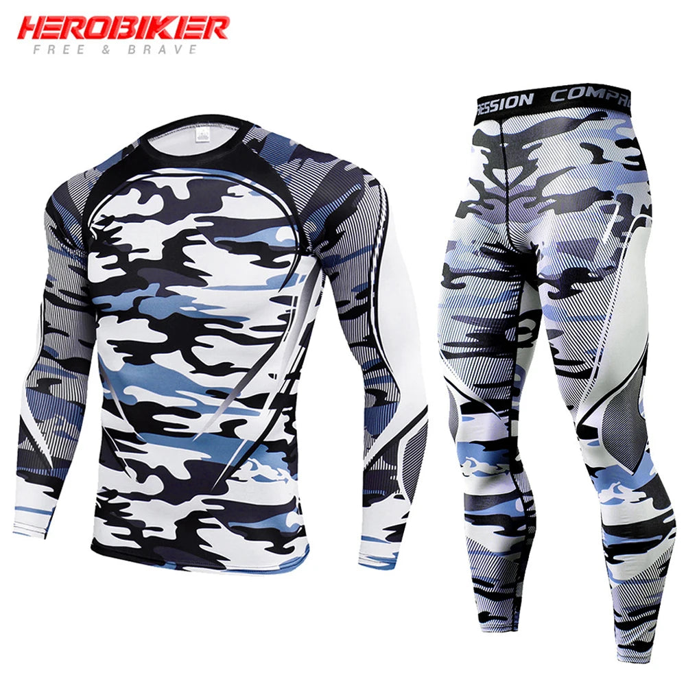 Men's Compression Sportswear Suits Gym Tights Training Clothes Workout Jogging Sports Set Running Rashguard Tracksuit For Men