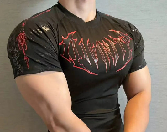 Muscle Compression Fitness Clothing NEW Men's High-intensity Training Slimming Short-sleeved Quick-drying Breathable Gym T-shirt