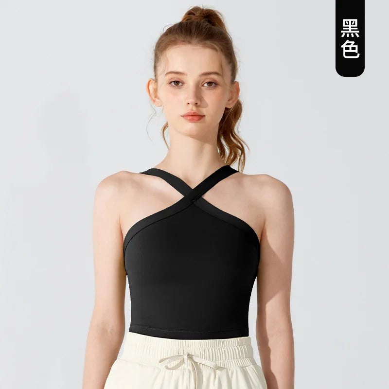 Sports Bra Top Qui Dry Running o Absorption Beautiful Ba Gym Yoga Clothes Summer Sports Underwear Women's Vest