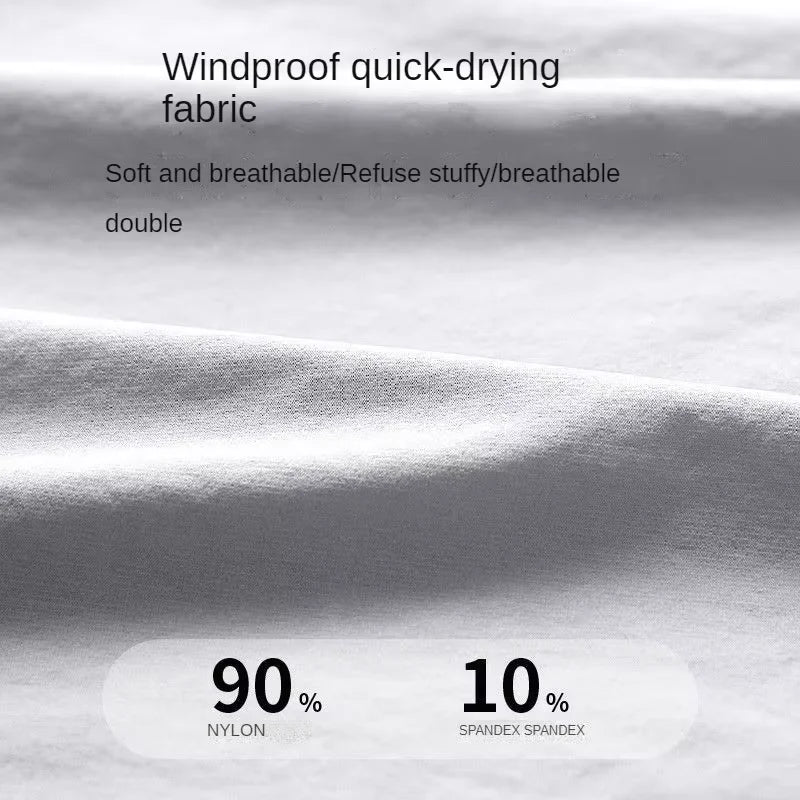 Men's Waterproof Casual Sportswear Set Tight Fitting Trendy Gym Running Clothes for Spring Summer Morning Jogging