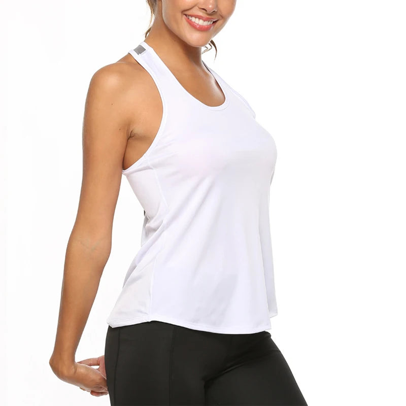 Women Sleeveless Yoga Vest Athletic Fitness Sport Tank Tops Gym Running Training Yoga Shirts Workout Tops For Women