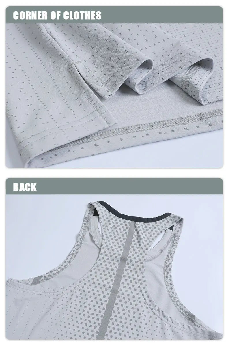 Men's Running Vest Outdoor Training Clothing Male Sportswear Sleeveless T-shirt Gym Jogging Tank Top Bodybuilding T Shirt