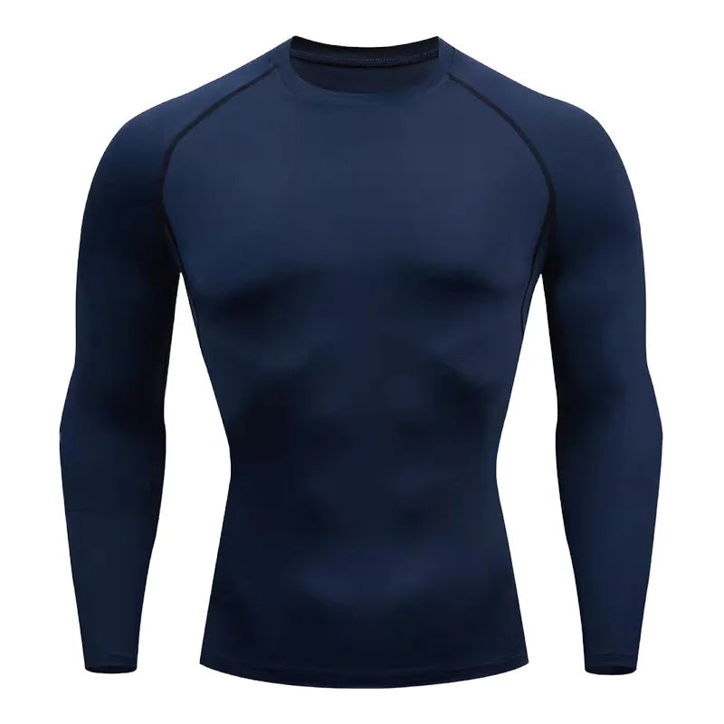 Men's Sports Top Quick Dry Compression Sportswear Second Skin Gym Workout  Jogging sport Long Sleeve Fitness T-Shirt Men