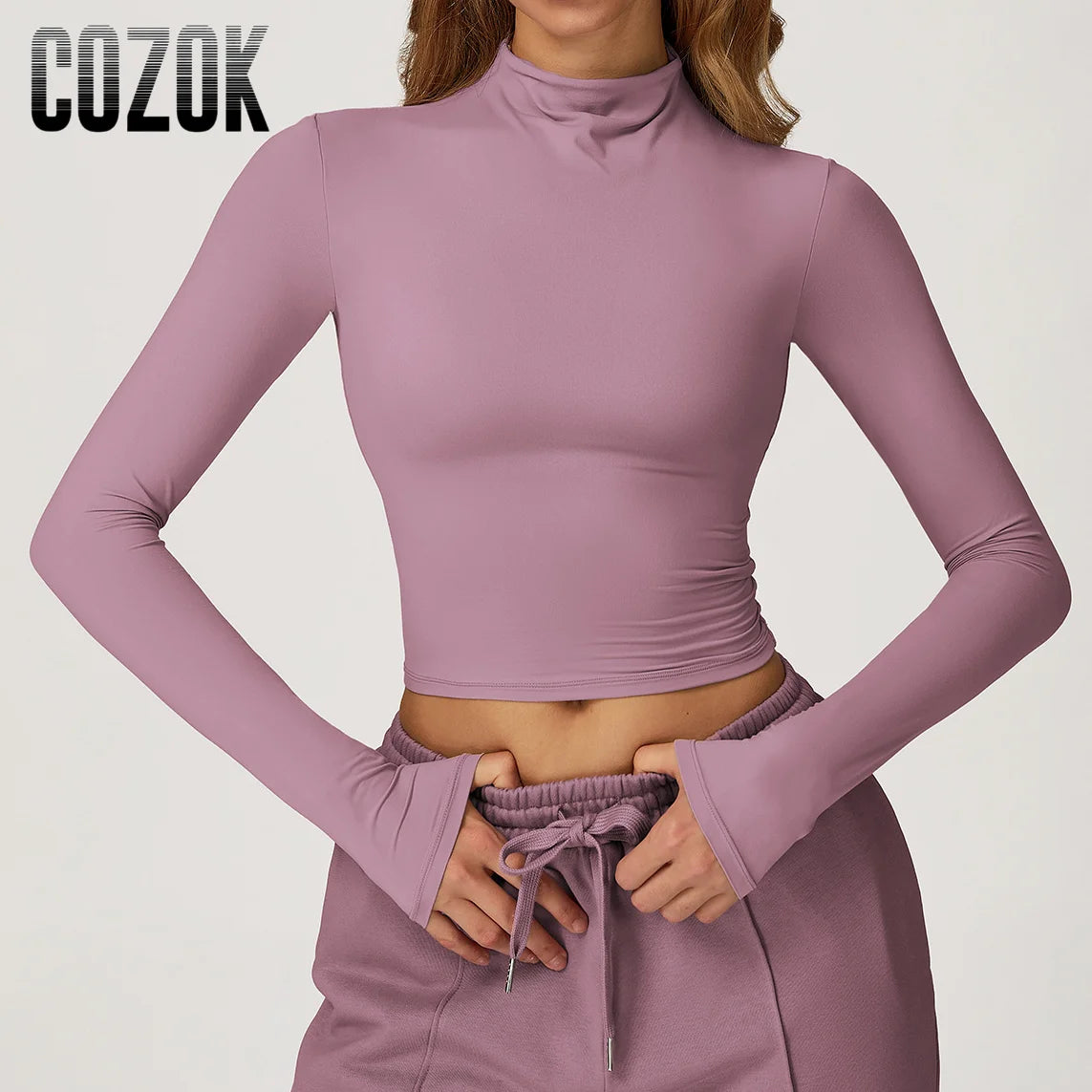 Yoga Shirts for Women 2025 Long Sleeve Quick-drying Fitness Sports Top Gym Clothes Workout Top High-necked Versatile Outer Wear