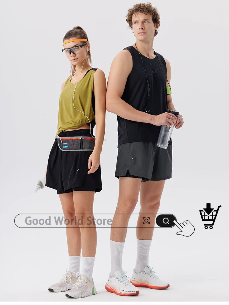 Men's Running Shorts Gym Sports Fitness Training Jogging Sportswear Breathable Quick-Dry Compression Workout Clothing