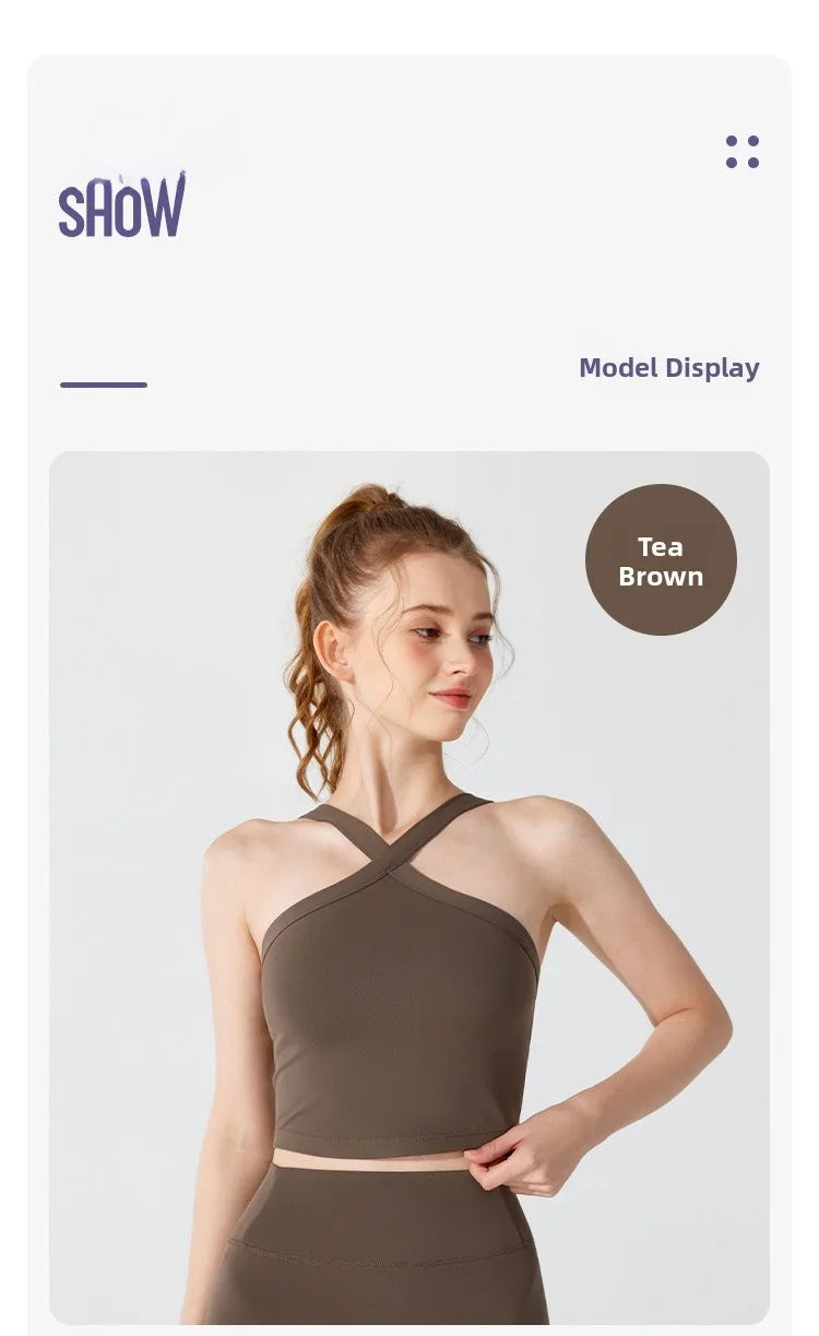 Sports Bra Top Qui Dry Running o Absorption Beautiful Ba Gym Yoga Clothes Summer Sports Underwear Women's Vest