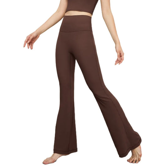 Gym High Waist Sports Flared Pants Wide Leg Hip Lifting Yoga Pants Breathable Stretchy Fitness Pants Exercise