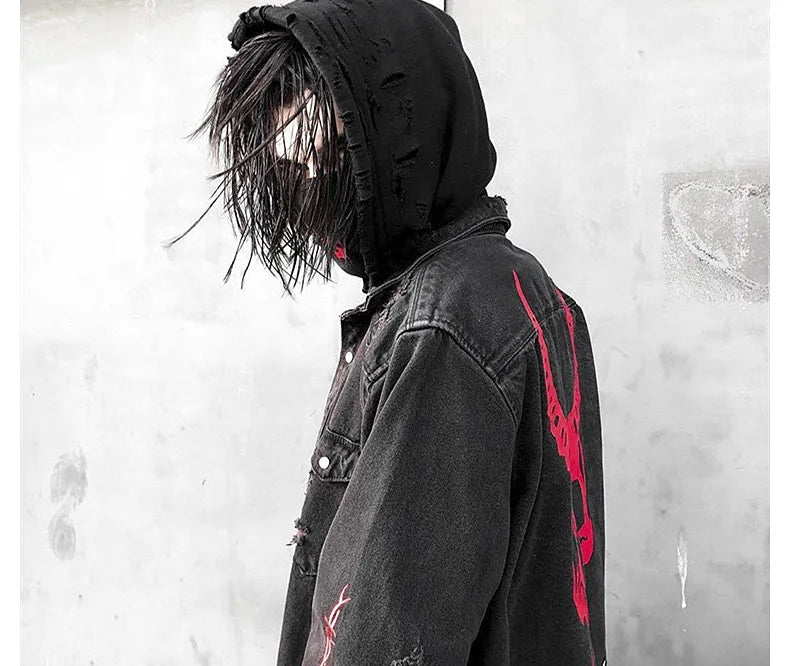 Gym Mens Denim Jacket Fashion Motorcycle Jeans Jackets Men Causal Cotton Black Sports Sweatshirt Fitness Man Outerwear Coat