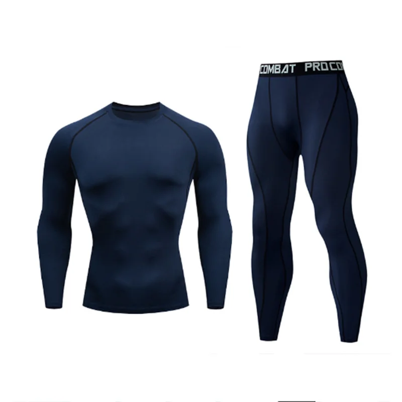 Men's Compression Set Men Sportswear Gym Fitness Suits Training Jogging Sport Tights Clothing Rashguard Running Tracksuit Men