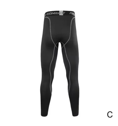 Men Gym Sportswear Muscle Bodybuilding Compression Pants Running Sports Long Pants Jogging Fitness Male Elastic Tights Trousers