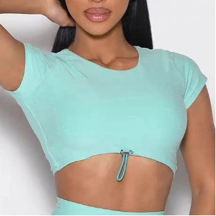 Women Workout Clothing Gym Wear Crop Top Sports Bras V-back Yoga Pants Training Tights