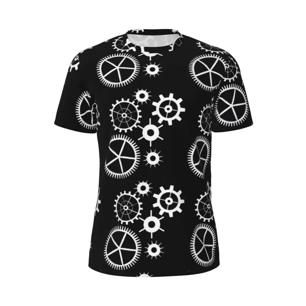 Gym T Shirt For Men Steampunk Design T-Shirts Fashion Wonderful Clockwork Vintage Summer Tees O Neck Streetwear Design Tops