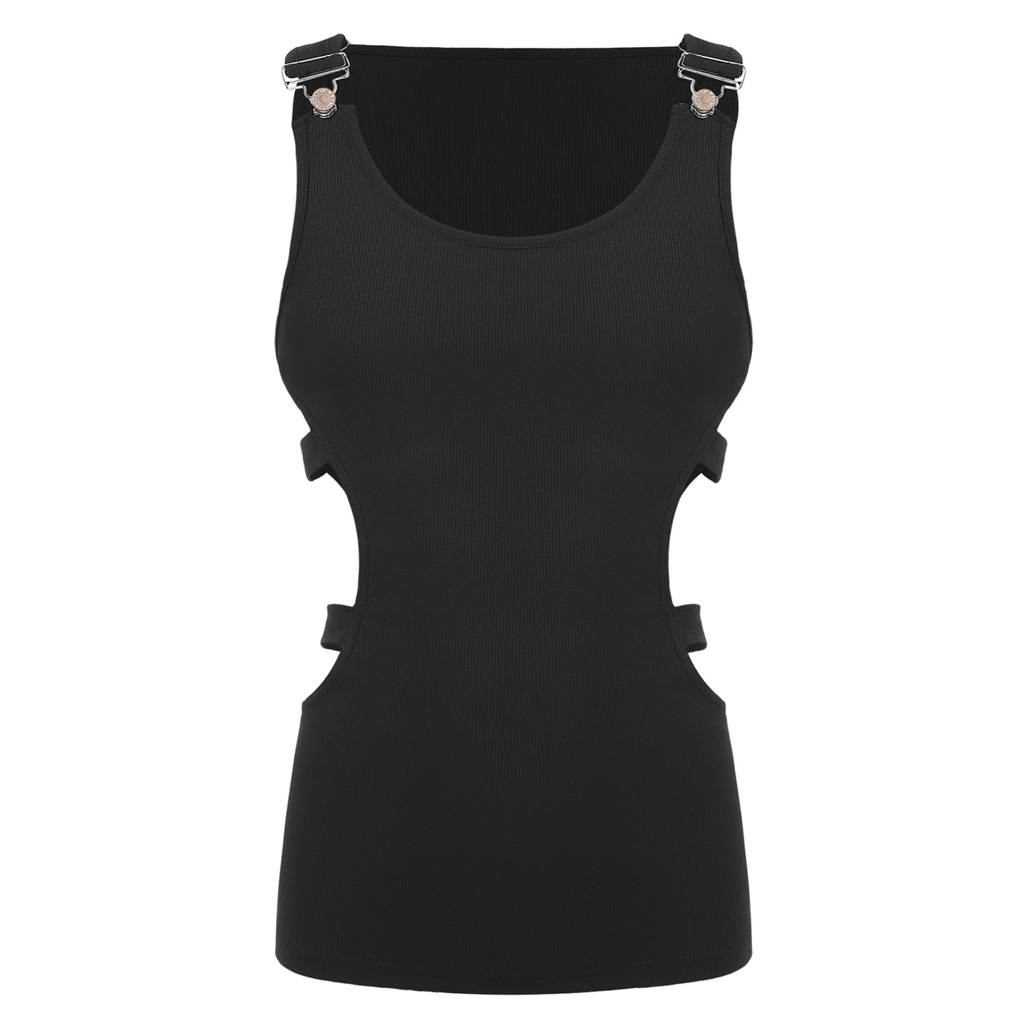 Mens Clothing Bodybuilding Ribbed Sports Vest Stylish Hollow Out Tank Top Sports Sleeveless T-shirt Clubwear Gym Fintess