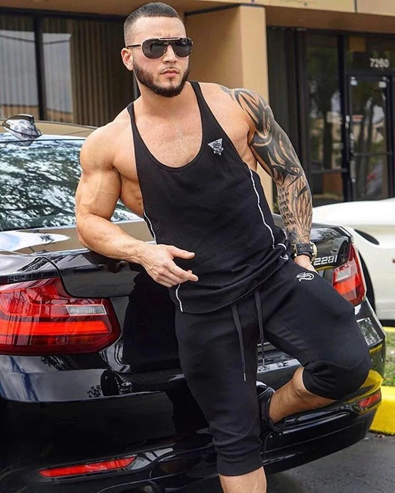 Gyms VEST Fitness sleeveless shirt Mens Bodybuilding Tank top  New Male Cotton clothing Fashion Singlet vest Undershirt Hombre