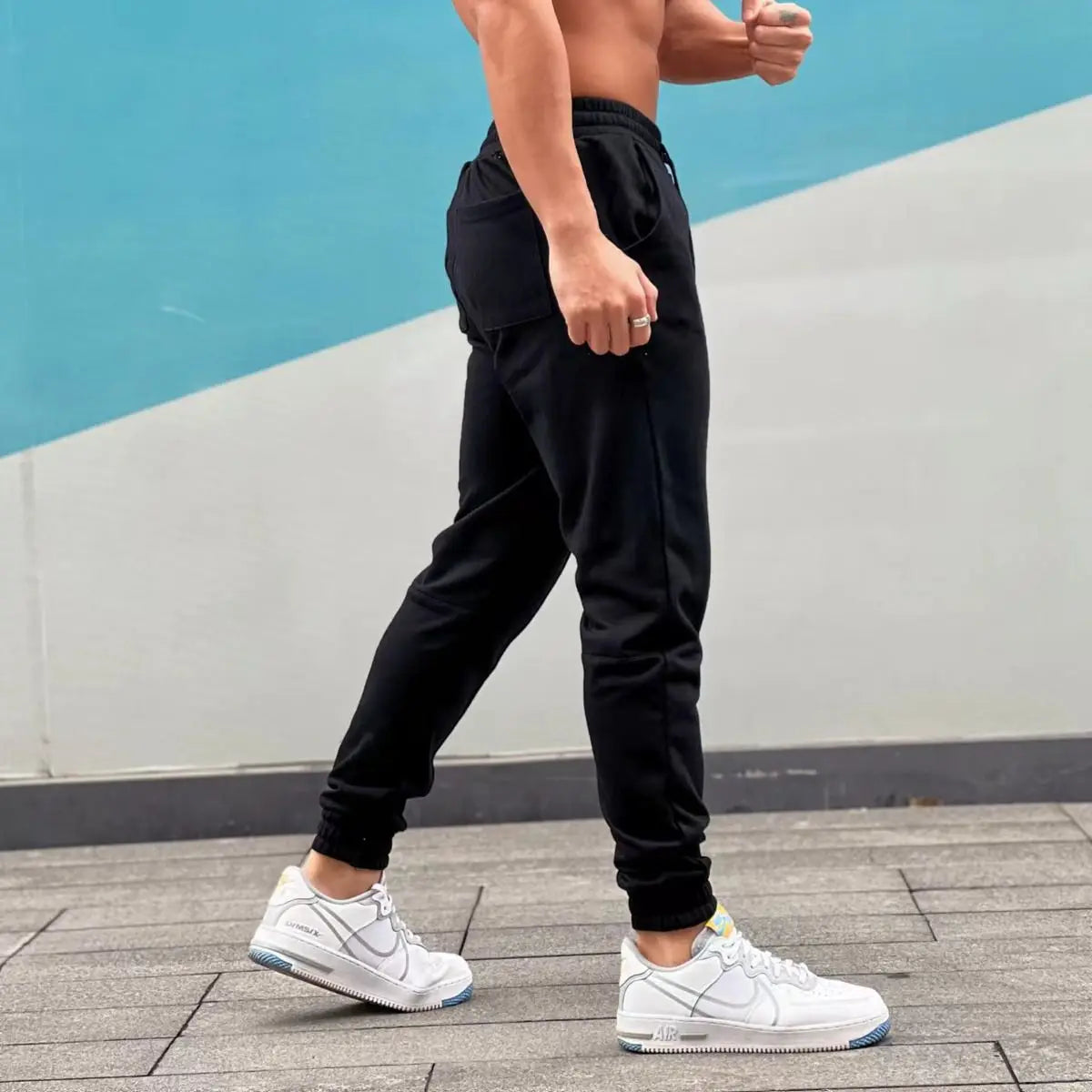 Gym Fitness Sports Pants Men's Trousers Cotton Open Crotch Erotic Outdoor Sex Casual Running Joggers Basketball Sweatpants Men