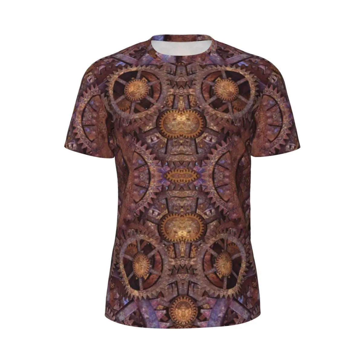 Gym T Shirt For Men Steampunk Design T-Shirts Fashion Wonderful Clockwork Vintage Summer Tees O Neck Streetwear Design Tops