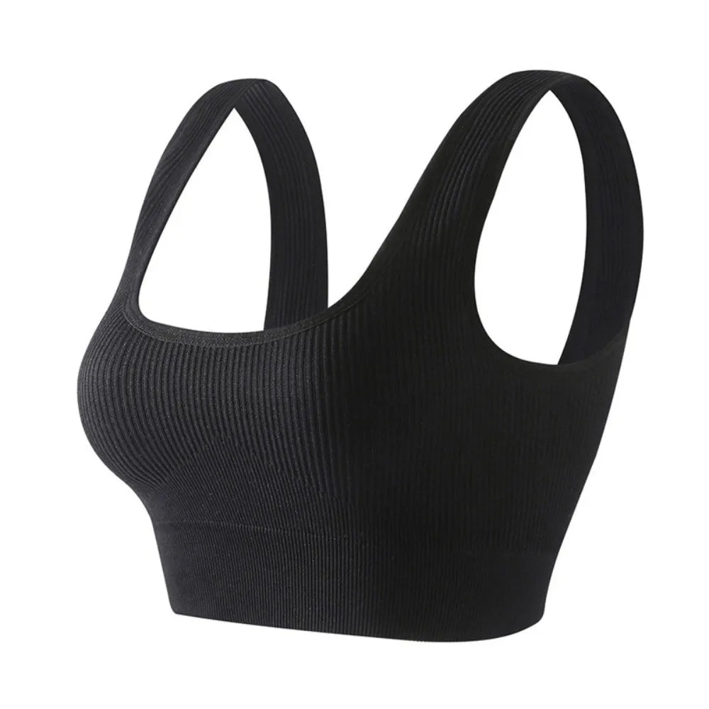 Running Underwear Seamless Sports Bra Shockproof Comfortable Fitness Vest Breathable Moisture-Wicking Yoga Underwear Gym