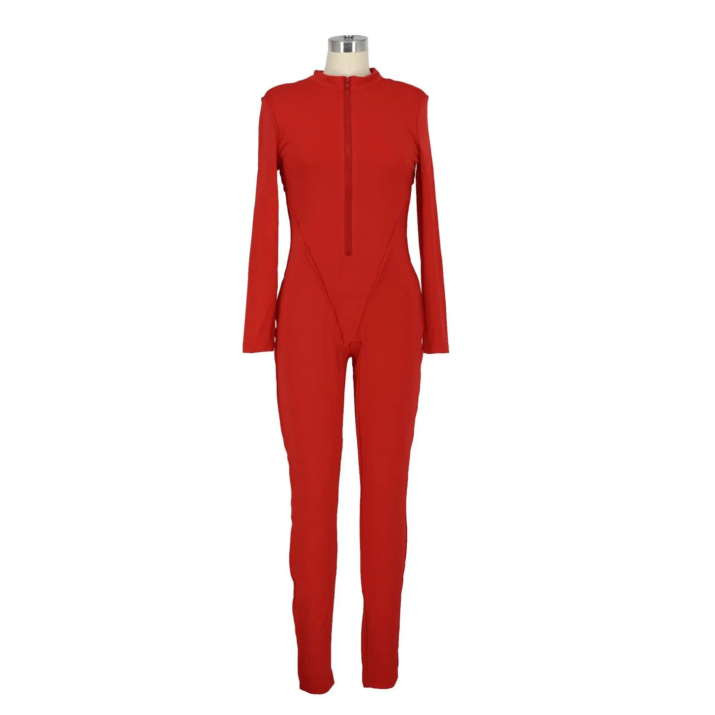 Women Sportwear Yoga Jumpsuit Zip Long Sleeve Outfit Fitness Tracksuit Tight One-piece Gym Overalls Sports Bodysuit