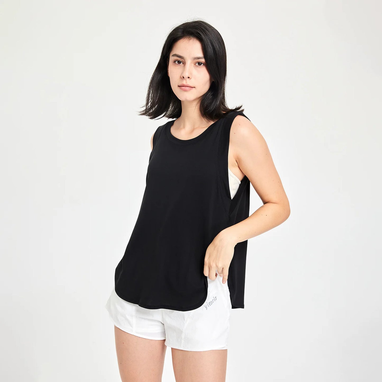 Loose Fit Sleeveless Gym Workout Shirt Women Quick Dry Yoga Running Top Female Long Modal Trainning Camis Sports Active Clothing