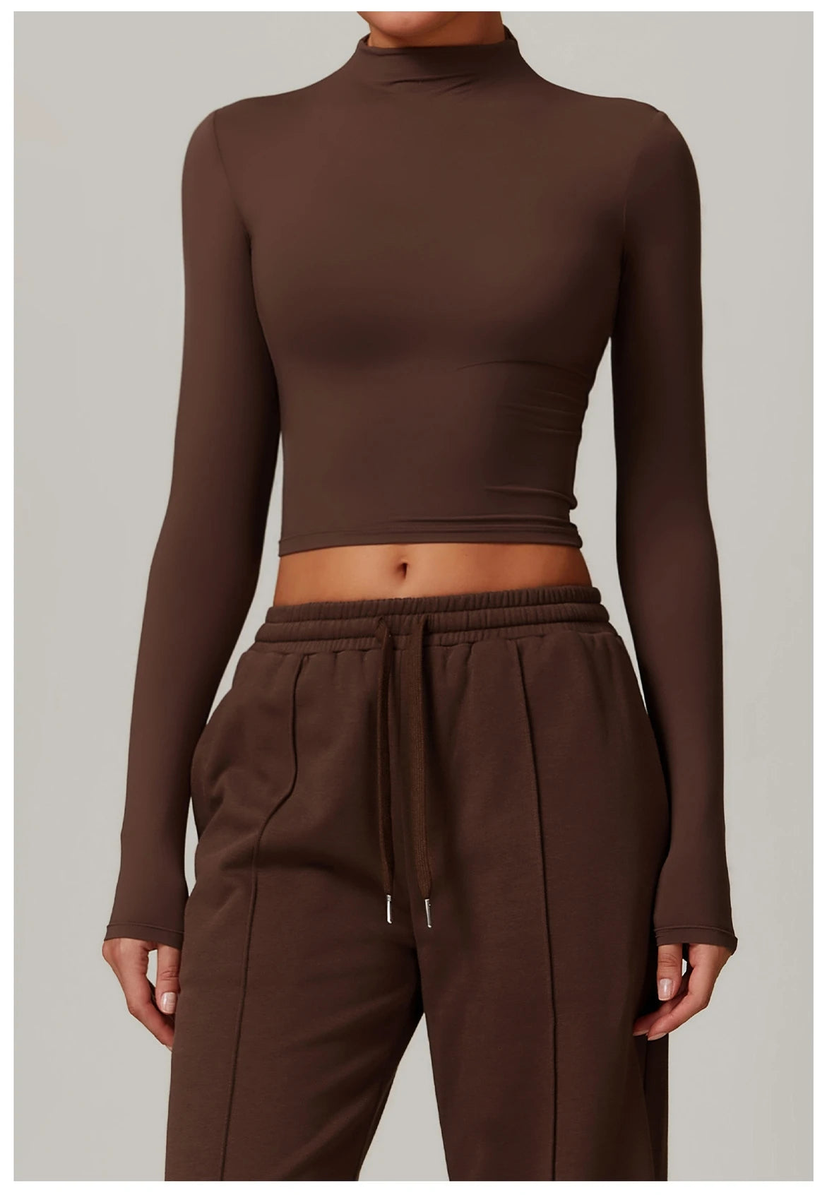 Yoga Shirts for Women 2025 Long Sleeve Quick-drying Fitness Sports Top Gym Clothes Workout Top High-necked Versatile Outer Wear