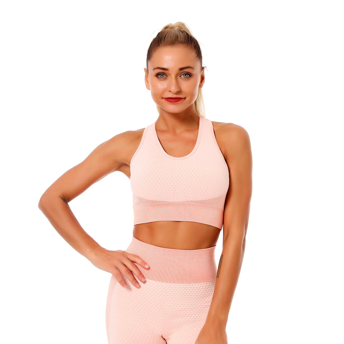 High Waist Leggings+Sport Bra Women Seamless Yoga Set Fitness Clothing Gym Suits Workout Clothes Woman Jogging Sportwear