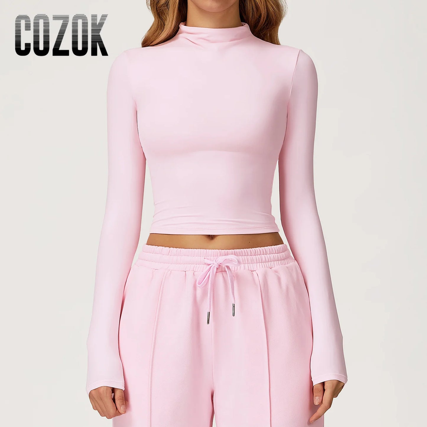 Yoga Shirts for Women 2025 Long Sleeve Quick-drying Fitness Sports Top Gym Clothes Workout Top High-necked Versatile Outer Wear